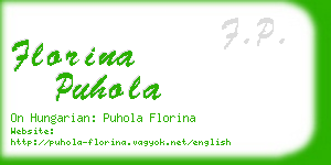 florina puhola business card